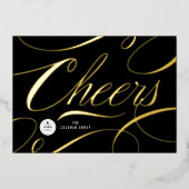 Carte De Vœux En Aluminium Moderne classique encourage la calligraphie Élégan (Recto)