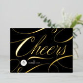 Carte De Vœux En Aluminium Moderne classique encourage la calligraphie Élégan (Debout devant)