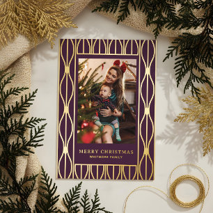 Carte De Vœux En Aluminium Moderne décoration de Noël rétro Photo Noël