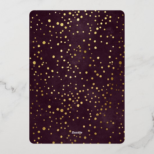 Carte De Vœux En Aluminium Moderne Élégant Bordo Photo Noël Personnalisé (Verso)