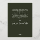 Carte De Vœux En Aluminium Moderne minimal Joyeux Noël 1 Photo Élégant (Verso)