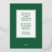 Carte De Vœux En Aluminium Moderne Retro Classy Gras Blocs Gras Or (Verso)