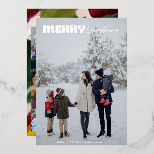 Carte De Vœux En Aluminium Moderne Retro Merry Tout Noël 5 photo