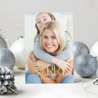 Moderne Simple Be Merry Typographie 1 Photo