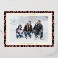 Moderne Typographie Simple Rose Noir Photo Or