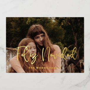 Carte De Vœux En Aluminium Moderne Whimsical Feliz Navidad