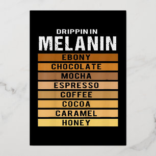 Carte De Vœux En Aluminium Mois de l'histoire noire Drippin Melanin