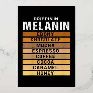 Carte De Vœux En Aluminium Mois de l'histoire noire Drippin Melanin