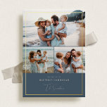 Carte De Vœux En Aluminium Moments joyeux Hanoukka Card<br><div class="desc">Ce design de carte de vacances comprend une série de photos de famille disposées en collage. L'image supérieure est la plus grande et en dessous, il y a deux photos plus petites. La carte a un ton doux et chaud et est encadrée d'une fine ligne dorée. Le message de bienvenue...</div>