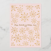 Carte De Vœux En Aluminium Mon premier Noël 2 Photo Keepsaké Gold (Verso)