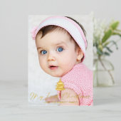 Carte De Vœux En Aluminium Mon premier script de Noël (Debout devant)