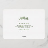 Carte De Vœux En Aluminium Monographie de pin classique avec couronne élégant (Verso)