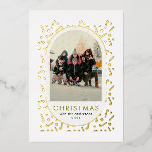 Carte De Vœux En Aluminium Motif festif de canne à sucre photo de famille de 