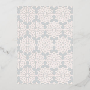 Carte De Vœux En Aluminium Motif géométrique islamique