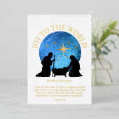 Carte De Vœux En Aluminium Nativité Écriture chrétienne Noël (Debout devant)