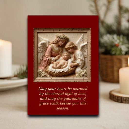 Carte De Vœux En Aluminium Nativity Angels of Light Foil Holiday Card