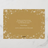 Carte De Vœux En Aluminium Neige dorée (Verso)