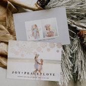 Carte De Vœux En Aluminium Neige dorée | Photo