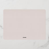 Carte De Vœux En Aluminium Neige dorée | Snowflake Photo Collage Rose Gold (Verso)