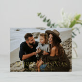 Carte De Vœux En Aluminium Noël 1 photo botanique floral foil fête (Debout devant)