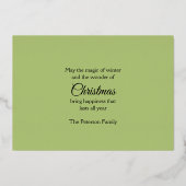 Carte De Vœux En Aluminium Noël À feuillage persistant Luminaire Wreath Joy (Verso)