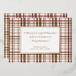 Carte De Vœux En Aluminium Noël à l'ancienne