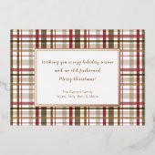 Carte De Vœux En Aluminium Noël à l'ancienne (Recto)