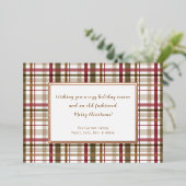 Carte De Vœux En Aluminium Noël à l'ancienne (Debout devant)