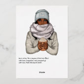 Carte De Vœux En Aluminium Noël africain d'hiver (Verso)