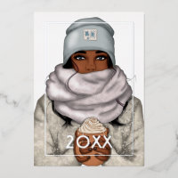 Noël afro-américain d'hiver cosy