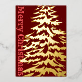 Carte De Vœux En Aluminium Noël Arbre Joyeux Noël (Recto)