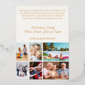 Carte De Vœux En Aluminium Noël arbre renard mignon photo année en examen (Verso)