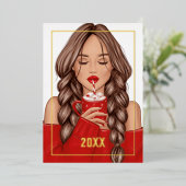 Carte De Vœux En Aluminium Noël Chocolat Chaud Confortable (Debout devant)