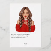 Carte De Vœux En Aluminium Noël Chocolat Chaud Confortable (Verso)