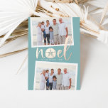 Carte De Vœux En Aluminium Noel côtier | 2 Noël photo<br><div class="desc">La carte de vacances chic de style côtier ajoute une touche de plage à vos voeux de Noël. Parfait pour partager des photos de vacances, ou pour les familles qui vivent dans les régions côtières, tropicales, chaudes ou les îles, ce design léger présente deux photos préférées sur un arrière -...</div>