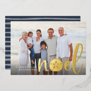 Carte De Vœux En Aluminium Noel côtier Photo de Noël
