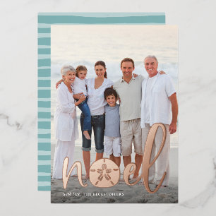 Carte De Vœux En Aluminium Noel côtier   Photo de Noël verticale