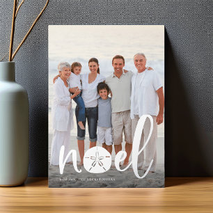 Carte De Vœux En Aluminium Noel côtier Photo de Noël verticale