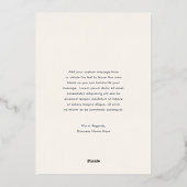 Carte De Vœux En Aluminium Noël d'affaires bleu marine et vert (Verso)