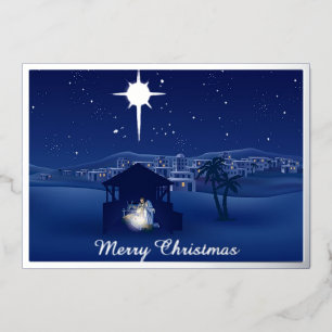 Carte De Vœux En Aluminium Noël de la Nativité
