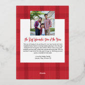 Carte De Vœux En Aluminium Noël, Faire-part mobile, Père Noël Nouvelle halte (Verso)