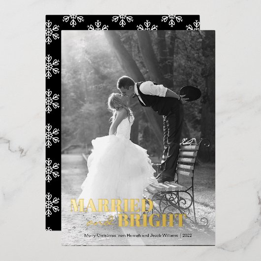 Carte De Vœux En Aluminium Noël moderne (Recto/Verso)