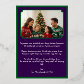 Carte De Vœux En Aluminium Noël, planches de figues, violet, photo à l'intéri (Verso)