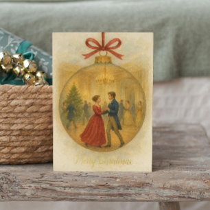 Carte De Vœux En Aluminium Noël Romantique Vintage Orgueil et Préjugés