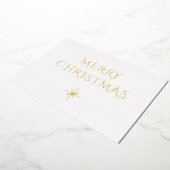 Carte De Vœux En Aluminium Noël Snowflake Simple Gold Classic (Rotation)