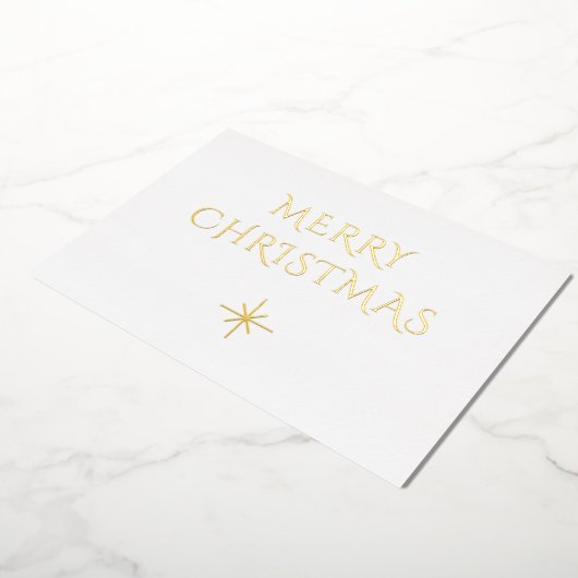 Carte De Vœux En Aluminium Noël Snowflake Simple Gold Classic (Rotation)