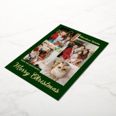 Carte De Vœux En Aluminium Noël Typographie moderne Photo Collage (Rotation)