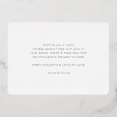 Carte De Vœux En Aluminium Notre premier Noël de mariage Collage de photos de (Verso)