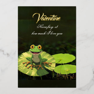 Carte De Vœux En Aluminium N'oubliez jamais à quel point je t'aime grenouille