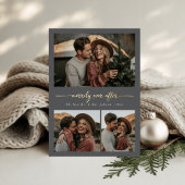 Carte De Vœux En Aluminium Nouveau script Merveilleusement jamais après l'or 